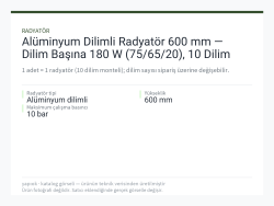 Alüminyum Dilimli Radyatör 600 mm — Dilim Başına 180 W (75/65/20), 10 Dilim