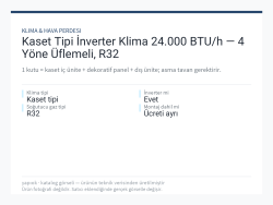 Kaset Tipi İnverter Klima 24.000 BTU/h — 4 Yöne Üflemeli, R32