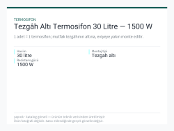 Tezgâh Altı Termosifon 30 Litre — 1500 W