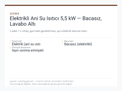Elektrikli Ani Su Isıtıcı 5,5 kW — Bacasız, Lavabo Altı