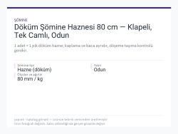 Döküm Şömine Haznesi 80 cm — Klapeli, Tek Camlı, Odun