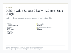 Döküm Odun Sobası 9 kW — 130 mm Baca Çıkışlı