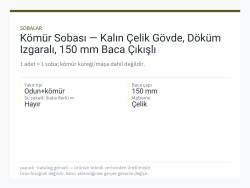Kömür Sobası — Kalın Çelik Gövde, Döküm Izgaralı, 150 mm Baca Çıkışlı