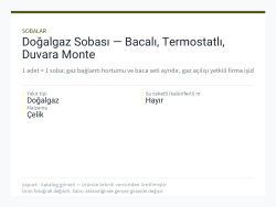 Doğalgaz Sobası — Bacalı, Termostatlı, Duvara Monte
