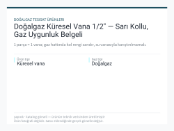 Doğalgaz Küresel Vana 1/2" — Sarı Kollu, Gaz Uygunluk Belgeli