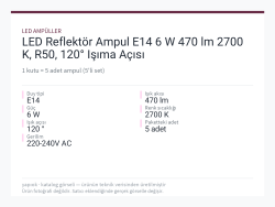 LED Reflektör Ampul E14 6 W 470 lm 2700 K, R50, 120° Işıma Açısı