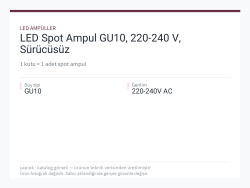 LED Spot Ampul GU10, 220-240 V, Sürücüsüz