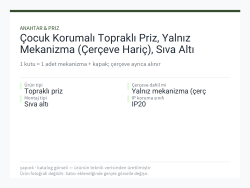 Çocuk Korumalı Topraklı Priz, Yalnız Mekanizma (Çerçeve Hariç), Sıva Altı