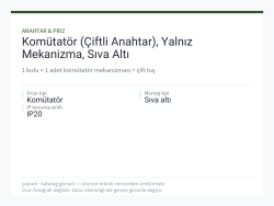 Komütatör (Çiftli Anahtar), Yalnız Mekanizma, Sıva Altı