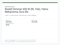Rotatif Dimmer 600 W (RL Yük), Yalnız Mekanizma, Sıva Altı