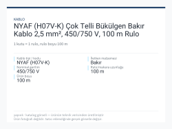 NYAF (H07V-K) Çok Telli Bükülgen Bakır Kablo 2,5 mm², 450/750 V, 100 m Rulo