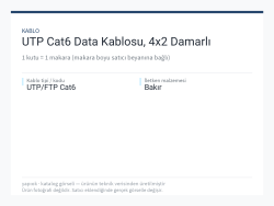 UTP Cat6 Data Kablosu, 4x2 Damarlı
