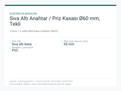 Sıva Altı Anahtar / Priz Kasası Ø60 mm, Tekli