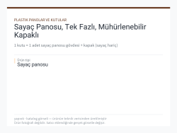 Sayaç Panosu, Tek Fazlı, Mühürlenebilir Kapaklı