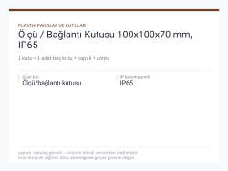 Ölçü / Bağlantı Kutusu 100x100x70 mm, IP65