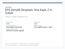EPS Denizlik Stropiyeri, Sıva Kaplı, 2 m Çubuk