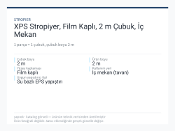 XPS Stropiyer, Film Kaplı, 2 m Çubuk, İç Mekan