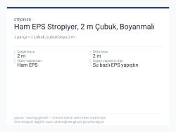 Ham EPS Stropiyer, 2 m Çubuk, Boyanmalı