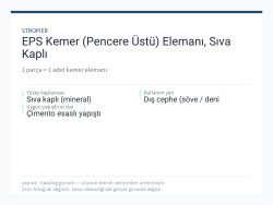 EPS Kemer (Pencere Üstü) Elemanı, Sıva Kaplı