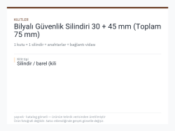 Bilyalı Güvenlik Silindiri 30 + 45 mm (Toplam 75 mm)
