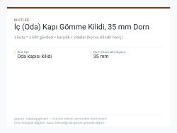 İç (Oda) Kapı Gömme Kilidi, 35 mm Dorn