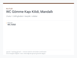 WC Gömme Kapı Kilidi, Mandallı