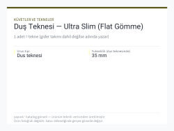 Duş Teknesi — Ultra Slim (Flat Gömme)
