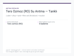 Ters Ozmoz (RO) Su Arıtma — Tanklı