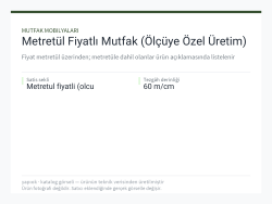 Metretül Fiyatlı Mutfak (Ölçüye Özel Üretim)