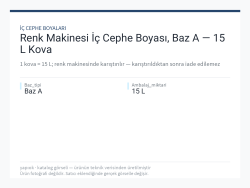 Renk Makinesi İç Cephe Boyası, Baz A — 15 L Kova