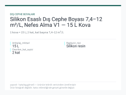 Silikon Esaslı Dış Cephe Boyası 7,4–12 m²/L, Nefes Alma V1 — 15 L Kova