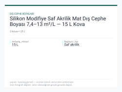 Silikon Modifiye Saf Akrilik Mat Dış Cephe Boyası 7,4–13 m²/L — 15 L Kova