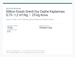 Silikon Esaslı Grenli Dış Cephe Kaplaması 0,75–1,2 m²/kg — 25 kg Kova