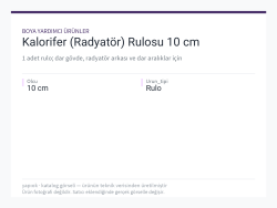 Kalorifer (Radyatör) Rulosu 10 cm
