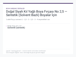 Doğal Siyah Kıl Yağlı Boya Fırçası No 2,5 — Sentetik (Solvent Bazlı) Boyalar İçin