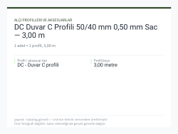 DC Duvar C Profili 50/40 mm 0,50 mm Sac — 3,00 m