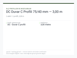 DC Duvar C Profili 75/40 mm — 3,00 m