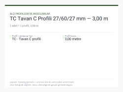 TC Tavan C Profili 27/60/27 mm — 3,00 m