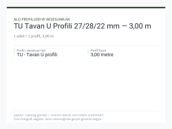 TU Tavan U Profili 27/28/22 mm — 3,00 m
