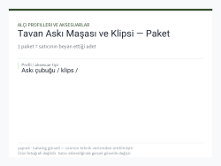 Tavan Askı Maşası ve Klipsi — Paket