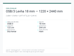 OSB/3 Levha 18 mm — 1220 × 2440 mm