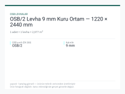OSB/2 Levha 9 mm Kuru Ortam — 1220 × 2440 mm