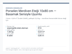 Porselen Merdiven Eteği 10x80 cm — Basamak Serisiyle Uyumlu
