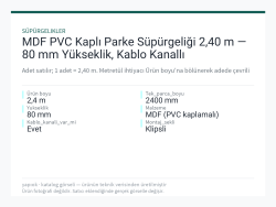 MDF PVC Kaplı Parke Süpürgeliği 2,40 m — 80 mm Yükseklik, Kablo Kanallı