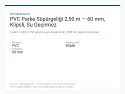 PVC Parke Süpürgeliği 2,50 m — 60 mm, Klipsli, Su Geçirmez