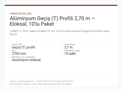 Alüminyum Geçiş (T) Profili 2,70 m — Eloksal, 10lu Paket
