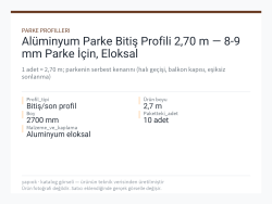 Alüminyum Parke Bitiş Profili 2,70 m — 8-9 mm Parke İçin, Eloksal