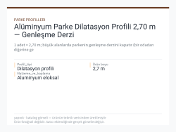 Alüminyum Parke Dilatasyon Profili 2,70 m — Genleşme Derzi