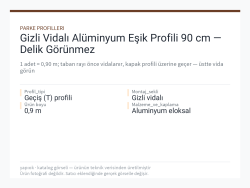 Gizli Vidalı Alüminyum Eşik Profili 90 cm — Delik Görünmez