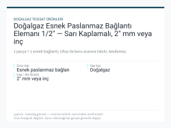 Doğalgaz Esnek Paslanmaz Bağlantı Elemanı 1/2" — Sarı Kaplamalı, 2" mm veya inç